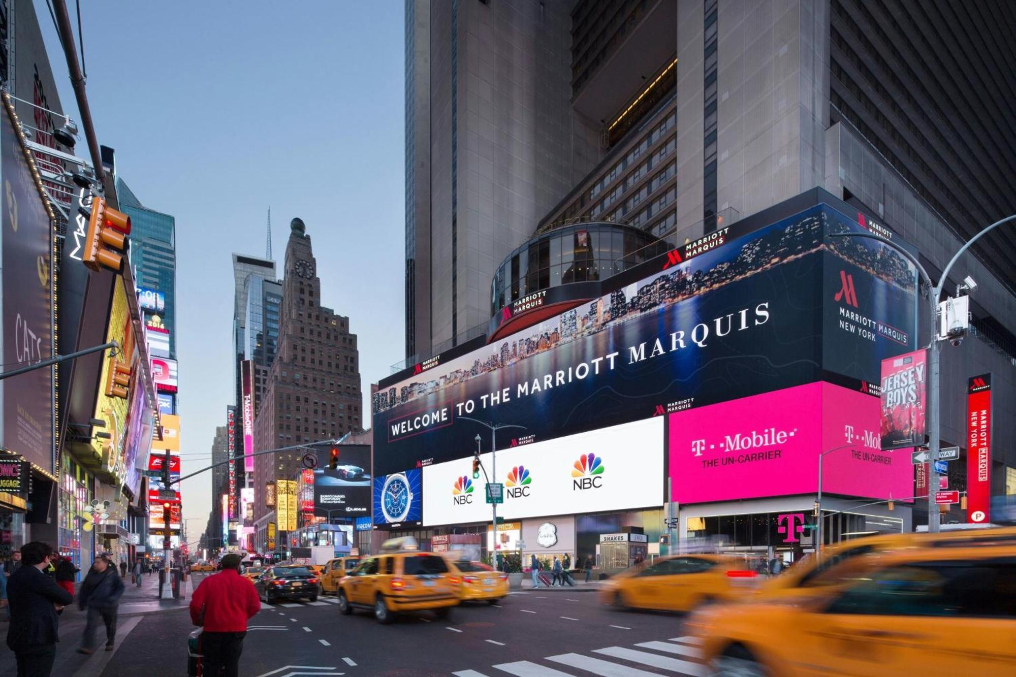 Hotel New York Marriott Marquis Exterior foto Marriott Marquis in 2018