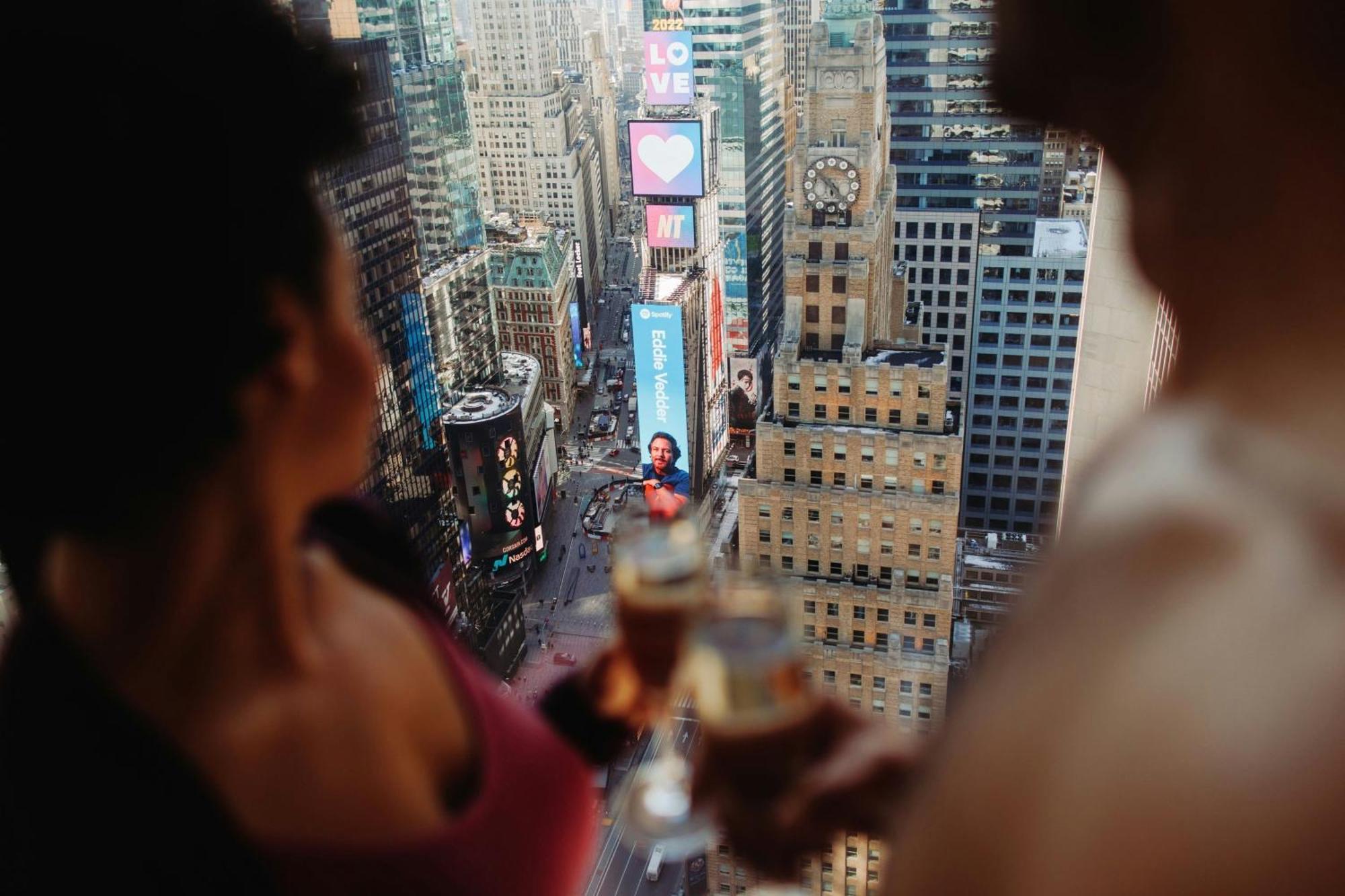 Hotel New York Marriott Marquis Exterior foto View from the 50th floor